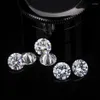 Cluster Rings 100% Real Moissanite Diamond Loose Gemstone VVS1 D Colorless 3 Excellent Round Brilliant Cut Stone DIY Jewelry Lab257W