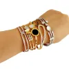 Bracles 5 / 10pcs / lot 316l en acier inoxydable mélange divers styles Bangles pour femmes bijoux de mode en gros de yiwu stock