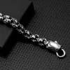 Bracelets Bracelet du crâne pour hommes Rétro 316l Bijoux en acier inoxydable Bijoux de mode Hip Hop Accessoires