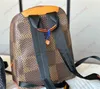 Mochila de diseñador Mochila escolar Hombres Campus Knapsack Mujeres de alta calidad Hombro Crossbody Mochilas Bookbag Bolso Damier Check Sport Paquetes al aire libre Dhgate N50009