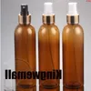 300pcs/lot 250ML Amber PET Bottle With Gold Aluminum Ring ,250ML Mist Sprayer Brown Bottle, 250ml Plastic Bottlegoods Dgnil