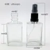 12pcs 1 unz Perfume/Kolonia Atomizer Pusta cząstka szklana butelka Czarna manipulacja Widoczny opryskiwacz 30 ml TWOKD