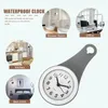 Wall Clocks Towel Rack Bathroom Suction Cup Clock Waterproof Shower Household For Silent