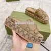 Designer Slides Womens Platform Sandaal Zwart Borduur Sliders Chunky Mule Pool Slipper Slippers Dikke Bodem Slide Zomer Strand Schoenen