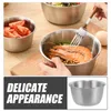 Dinnerware Sets Vegetable Storage Pot Salad Mixing Bowl Stainless Steel Canteen Soup