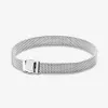 Echte 100% 925 Sterling Zilver Reflexions Mesh Armband Fit Authentieke Europese Dangle Charm Voor Vrouwen Mode Bruiloft Engagement179W