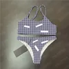 Tryckta lyxkvinnor Badkläder Push Up Bikinis Designer Bikini Set One Piece Swimsuit Sexig Beachwear Bathing Suit