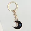 Nyckelringar Moon Keychain Meniscus Eye Key Ring Harts Chains Souvenir Gift för kvinnor Män Cay Keys Diy Handgjorda enkla punksmycken