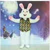 2014 Halloween Ostern Weste Kaninchen Maskottchen Kostüm Hohe Qualität anpassen Cartoon Fuß Plüsch Anime Thema Charakter Erwachsene Größe Weihnachten Karneval