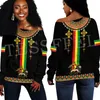 Kvinnors hoodies africa country tigray flagga retro infödd stam av axel tröja lång ärm 3dprint harajuku kvinnor roliga