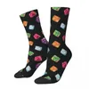 Мужские носки Happy, забавные, красочные, радужные, винтажные, Harajuku DnD, настольная игра, уличный стиль, новинка, носки с принтом Crew Crazy, подарок