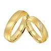 Wedding Rings Alliances Marriage Gold Color Promise For Couples Set Men And Women Ladies Titanium Stainless Steel Jewelry2507