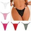 Other Panties Sexy Lace Floral Thong Ladies Women Lingerie Embroidered Mesh Yarn Perspective Thin T-back Underwear YQ240130