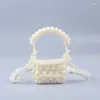 Torby wieczorowe ręcznie tkane z koralikami eleganckie na Instagramie Handheld Crossbody Bag Wysokiej jakości mini szminka bankiet Pearl Damskie ramię