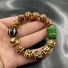 Bracelet multi-Treasure Dzi Agate Retro 14 mm Tibetan 14 mm