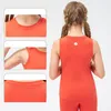 ll Chemise de yoga pour enfants à manches courtes pour filles ras du cou respirant sans couture à séchage rapide pour enfants 039; s Fintness Sports T-shirt d'été ll23104