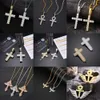 18k Gold 925 Sterling Silver Cross VVS Moissanite Crystal Cross Pendants Hip Hop Fashion Jewelry Cross Necklace