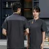 Autres vêtements Nouveaux vestes de chef pour hommes femmes chemise de cuisinier à manches longues courtes uniforme de chef solide boulangerie restaurant serveuse serveur uniforme hauts