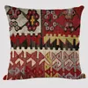 Pillow Case 45x45cm Bohemian Color Geometric Pattern Cover Ethnic Style Retro Linen Fabric Decor