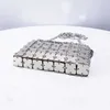 イブニングバッグメタリックスクエアピース女性用アルミニウムシートバッグ高級デザイナーハンドバッグ2024新機能