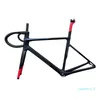 Black Grey T1000 UD V4RS Disc Carbon Road Bike Frames Disk Bicycle Frames Styret Strans av DPD UPS för