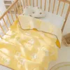 Decken Cartoon-Wickeldecke für Baby doppelseitige Baumwollwaddel geboren weich