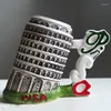 Muggar Creative Rom Italy Leaning Tower of Pisa Ceramics Coffee Mug Milk Te Office Cups Drinkware Birthday Present