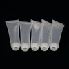 20 stks lege lipglossbuizen Container Cosmetische verpakking Zacht plastic Clear 8 ml 12 ml Travel Squeeze Lipgloss Tube PE Glossy deksels NHXKT