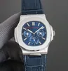 9 Style Super Quality Mężczyźni zegarek 5740/1G-001 40 mm Ice Blue Dial 316L Steel Sapphire Auto Data Luminous Cal.240 Automatyczny ruch uzwojenia wielofunkcyjne zegarki męskie