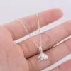 Pendant Necklaces Fashio Sliver Cute Jewelry Whale Tail Fish Charm For Women Mermaid Pendants Birthday GiftsPendant243e