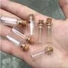 12*28*6mm 14 ml små transparenta glasflaskor med kork mini tomma flaskor burkar 200st/mycket obpaq