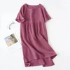 Dames nachtkleding Comfort katoenen nachtjurk Sexy dames lingerie nachtjapon Vrouwelijke jurk Dames losse zwangere homewear