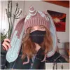 Beanie/Skull Caps Beanie/Skl Horn Devil Hat Women Autumn and Winter Colorf Picture Props Y2K-GIRL Y2K-GIRL