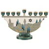 Posiadacze świec Menorah Candlestick 9-Metal Candelabra Hanukkah Holder na wystrój domu