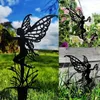 Garden Decorations Fairy Stakes Angel Metal Craft Statues Sculpture Art Ornaments for Home Yard