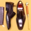 Italiaanse merk heren loafers echt leer elegante bruiloft casual kleding schoenen bruin zwart instapper herenschoenen