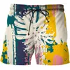 Mäns shorts abstrakt mönster män kläder 3d utskrift badkläder sommar kvinnor konst målning harajuku casual