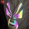 Fönsterklistermärken Multi-storlek Reflekterande Rainbow HTV Värmeöverföring Vinyl DIY-järn på T-shirt Klädplagg Bag dekor Pressfilm för Cricut