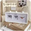 Armbandsur Turn Page Calendar Clock Creative Simple Personality Desktop Möbler Student Dormitory Bedside Bedroom Home Alarm