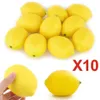 Decoração de festa 10 pcs simulação limões frutas artificiais faux limes espuma decorativa para diy modelo home decor221w