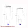 20pcs Empty Lip Gloss Tubes Container Cosmetic Packaging Soft Plastic Clear 8ml 12ml Travel Squeeze Lipgloss Tube PE Glossy Lids Dvwfr