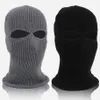 Radfahren Caps Masken Winter Strickmütze Warme Weiche 2 Löcher Full Face Ski Hut Balaclava Hood Army Tactical287c