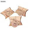 100 PCS LOT CUTE KRAFT PACK PACEDAL CANDY BOX FEVORS FAVORS GIFT SANDY BOXES with Tags Home Party Supply T200115192T