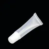 20pcs vides tubes de brillant à lèvres conteneur emballage cosmétique en plastique souple transparent 8 ml 12 ml tube de brillant à lèvres de voyage PE couvercles brillants Njnbw