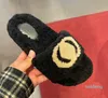 Slippers Sandals Shoes Sandales Teddy Bear Fuzzy Winter Fluffy Woman House Flat Slides Indoor 2024