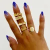 Ringar anpassade 3D -ringar för kvinnor anpassade namn ring mode punk brev ring 2022 ny personlighet handgjorda hiphop smycken gåva