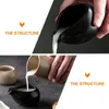 Dinnerware Sets 3 Pcs Round Mouth Milk Spoon Sauce Bucket Dipping Cup Container Kettle Coffee Syrup Pitchers Mug Ceramics Holder Gravy Boats