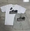 Heren Trapstar t-shirt borduurwerk korte mouw outfit Chenille trainingspak zwart katoen Londen streetwear S-2XL MK55