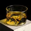 Creative Iceberg Design Whisky Glass Bottom Raised Ice Mountain Rock Whisky Tumbler Gift Package Liquor S Glasses Wine Cup 210827291L