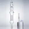 Glassvape666 NC013 DAB Rig Glass Bong Bong Clear Calabash Style Palanie Super Long Bubbler Pro Rig Glass Rura wodna 14 mm tytanowy kwarcowy klip z paznokci